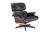 Matt Blatt Eames Lounge Chair and Ottoman Replica (Premium Black Leather)