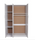 3 Doors Combo Wardrobe With Mirror White