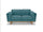3+2 Seater Sofa Teal Fabric Lounge Set for Living Room Couch with Wooden Frame