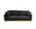 Prime Deal 3 Seater Faux Velvet Wooden Sofa Bed Couch Furniture - Black