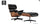 Matt Blatt Eames Lounge Chair and Ottoman Replica (Premium Black Leather)