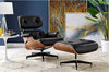 Matt Blatt Eames Lounge Chair and Ottoman Replica (Premium Black Leather)