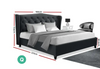 Artiss Bed Frame Queen Size Charcoal PIER