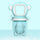 2 X Newborn Baby Food Fruit Nipple Feeder Pacifier Safety Silicone Feeding Tool Blue