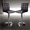 2X Designer Kitchen Breakfast Counter PU Leather Bar Stools Bistro Café Chrome