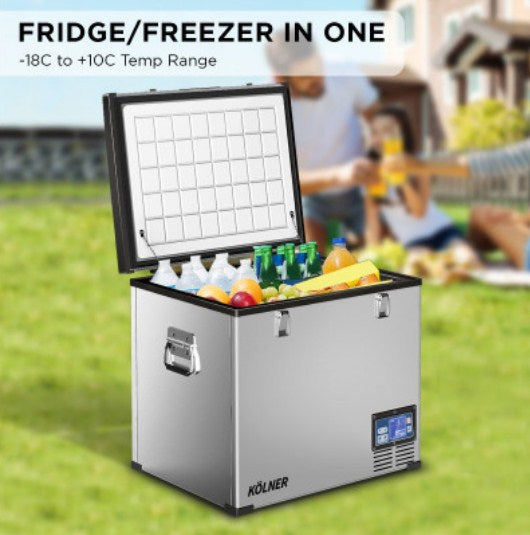 Kolner 75l Portable Fridge Chest Freezer With Lcd Panel - Rv Vehicle Camping Refrigerator