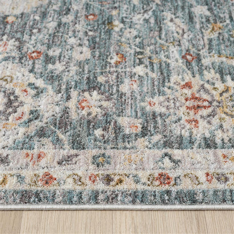 Denim Traditional Indoor Area Rug