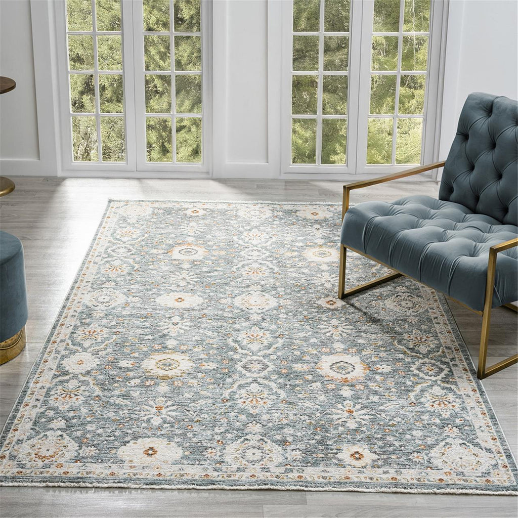 Denim Traditional Indoor Area Rug