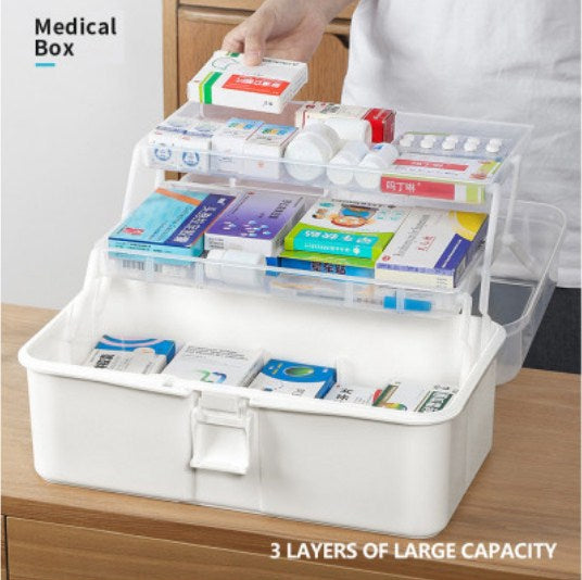 3 Layers Large Portable First Aid Kit Emergency Medical Storage Medicine Organizer