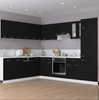 Black kitchen cabinets