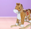 Kids Ride On Plush Rocking Horse Toy Toddler Animal Rocker