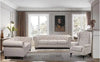 3 Seater Sofa Fabric Uplholstered Chesterfield Lounge Couch - Beige