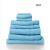 Prime Deal Royal Comfort Eden Egyptian Cotton 600 GSM 8 Piece Towel Pack Aqua