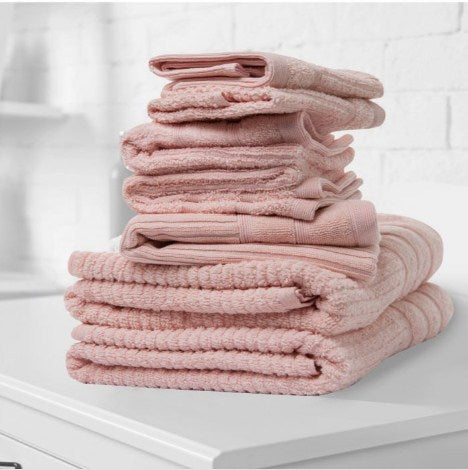 Prime Deal Royal Comfort Eden Egyptian Cotton 600 GSM 8 Piece Towel Pack Blush