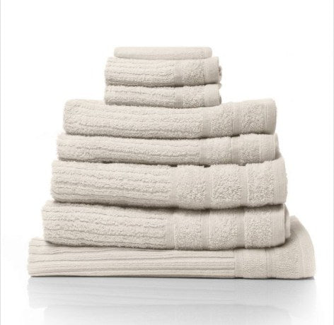 Prime Deal Royal Comfort Eden Egyptian Cotton 600 GSM 8 Piece Towel Pack Beige