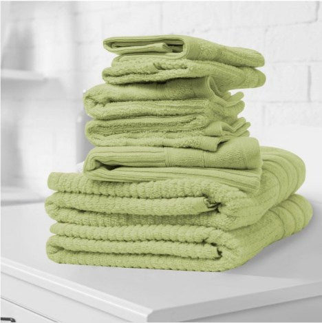 Prime Deal Royal Comfort Eden Egyptian Cotton 600 GSM 8 Piece Towel Pack Spearmint