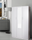 3 Doors Combo Wardrobe With Mirror White