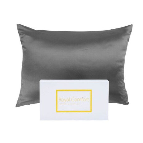 MULBERRY SILK PILLOW CASE TWIN PACK - SIZE: 51X76CM - CHARCOAL