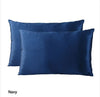 MULBERRY SILK PILLOW CASE TWIN PACK - SIZE: 51X76CM - NAVY