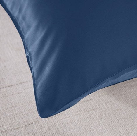 MULBERRY SILK PILLOW CASE TWIN PACK - SIZE: 51X76CM - NAVY