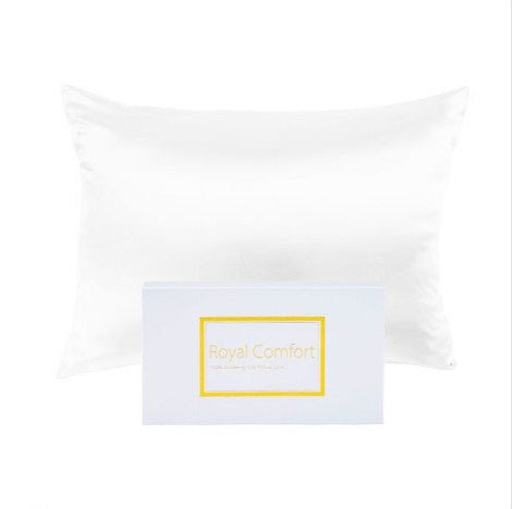 MULBERRY SILK PILLOW CASE TWIN PACK - SIZE: 51X76CM - WHITE