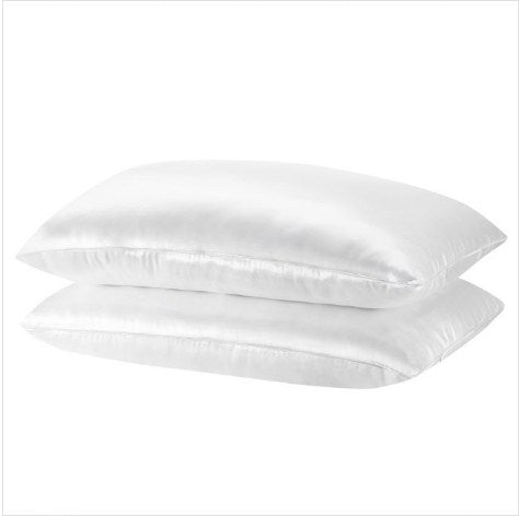 MULBERRY SILK PILLOW CASE TWIN PACK - SIZE: 51X76CM - WHITE