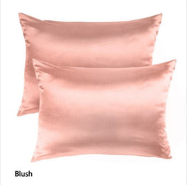 MULBERRY SILK PILLOW CASE TWIN PACK - SIZE: 51X76CM - BLUSH