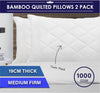 Luxury - Bamboo Quilted Pillow - Twin Pack