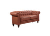 3+2+1 Seater Brown Sofa Lounge Chesterfireld Style Button Tufted in Faux Leather