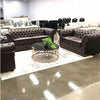 Prime Deal: 3+2+1 Seater Genuine Leather Upholstery Deep Quilting Pocket Spring Button Studding Sofa Lounge Set in Brown for Living Room Couch