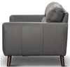 Genuine Leather Sofa 2 Seater Upholstered Lounge Couch - Gunmetal