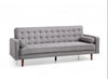 Sofa Bed 3 Seater Button Tufted Lounge Set for Living Room Couch in Fabric Grey Colour