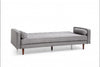 Sofa Bed 3 Seater Button Tufted Lounge Set for Living Room Couch in Fabric Grey Colour